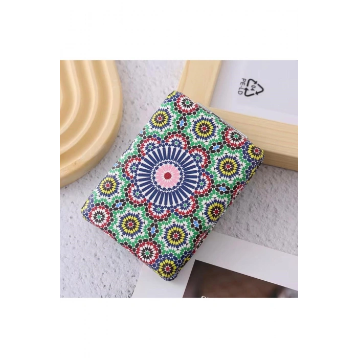 6’lı Mandala Desenli Katlanabilir Çift Taraflı Makyaj Aynası Seti – Kompakt Çanta Aynası