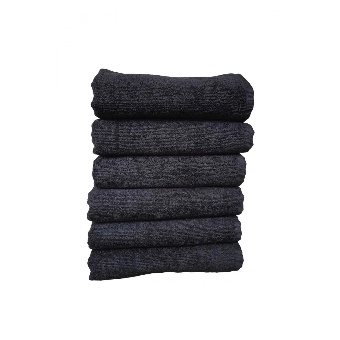 6-Piece Pack Non-Stick Microfiber Hand/Face/Sports/Barber Towel 50x90 cm
