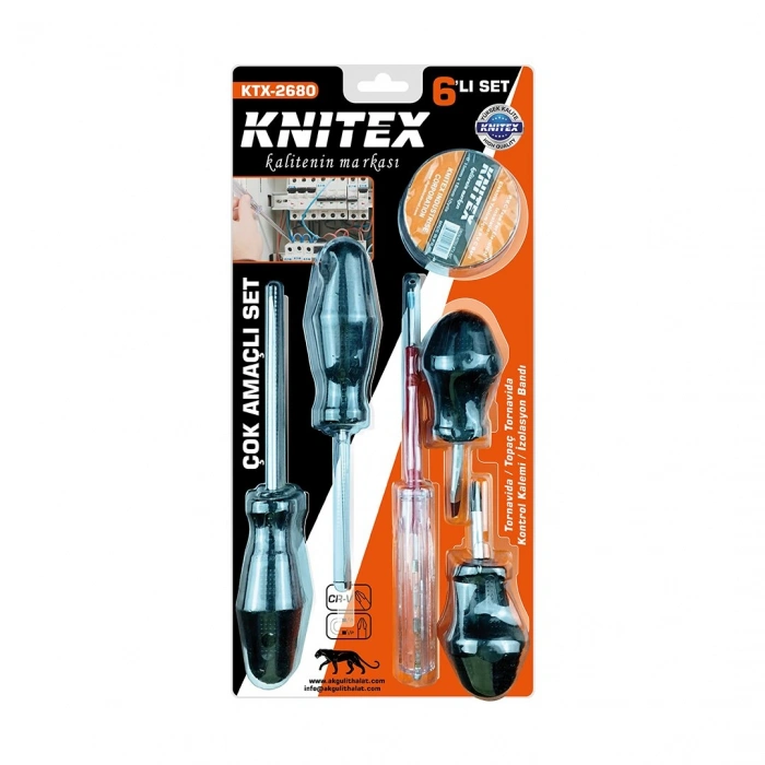 6PCS SCREWDRIVER - MULTI-PURPOSE SET SCREWDRIVER - SPINNER SCREWDRIVER - TEST PEN - ELECTRICAL TAPE (5365)