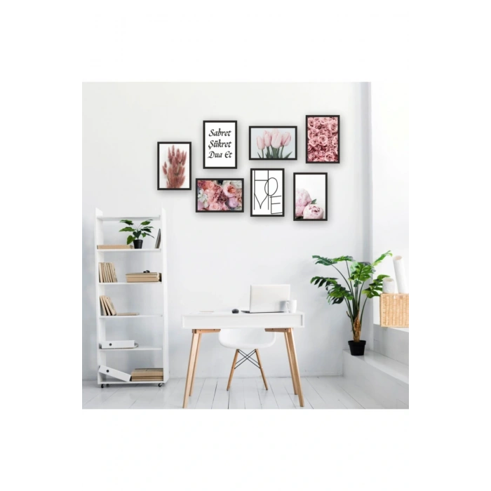 7 Parça Çerçeve Görünümlü Mdf Tablo Seti 148 x 206