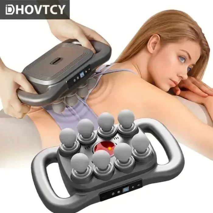 8 Başlıklı Şarjlı Isıtmalı Masaj Aleti (5365)