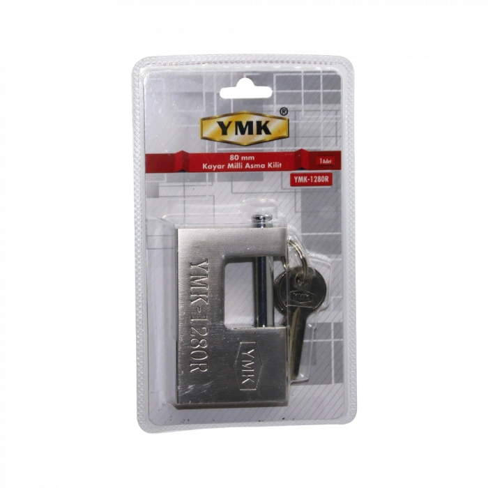 80MM GRİ KAYAR MİLLİ ASMA KİLİT (5365)