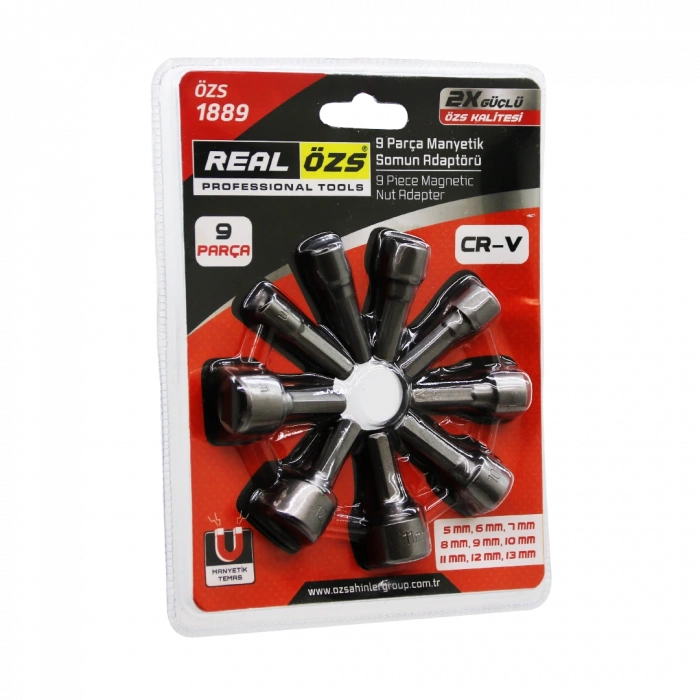 9  PARÇA   - 5-13 MM MANYETİK SOMUN SÖKME - ÇATI ADAPTÖRÜ (5365)
