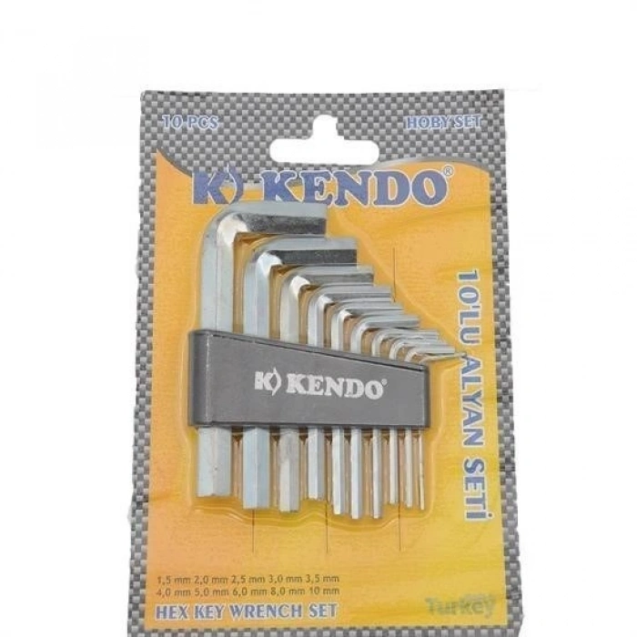 9 Piece Steel Allen Wrench Set Short Straight Corner Allen Key Set