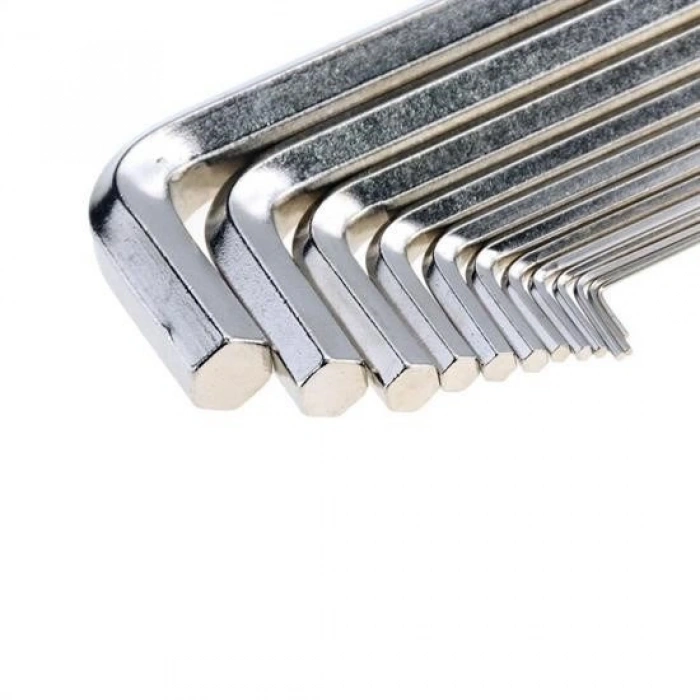 9 Piece Steel Allen Wrench Set Short Straight Corner Allen Key Set