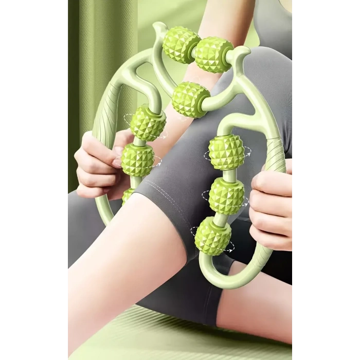 9 Tekerlekli Boyun Bacak Ayak Bel Masaj Aleti Çok Fonksiyonlu Manuel (5365)