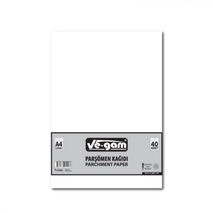 A4 40 PARÇA  ÇİZGİSİZ PARŞÖMEN KAĞIDI (5365)
