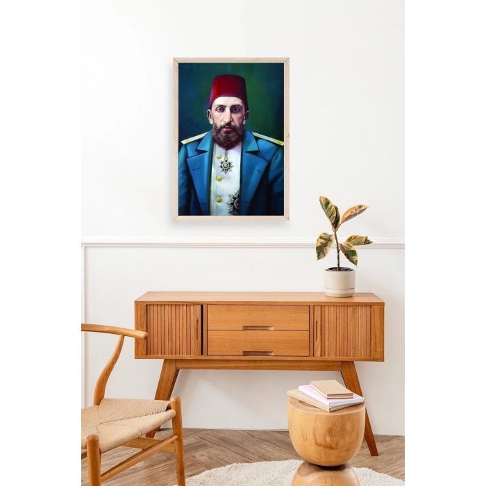 Abdülhamit Ahşap Çerçeveli Tablo 17 x 23