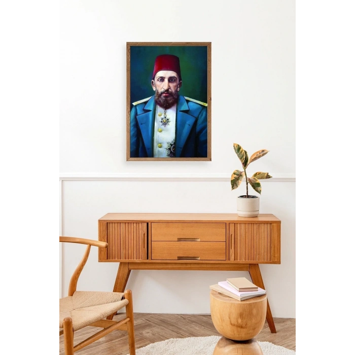 Abdülhamit Ahşap Çerçeveli Tablo 17 x 23