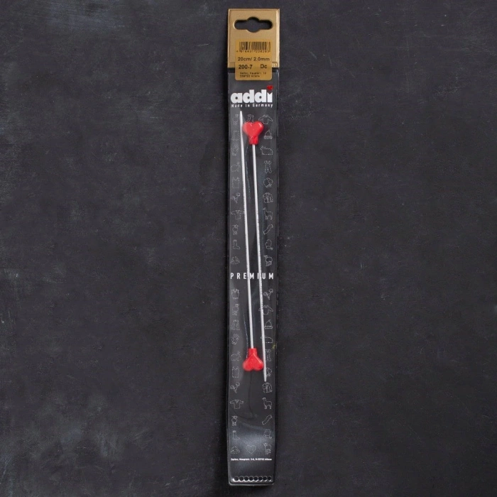 Addi Kalpli 2mm 20cm Klasik Alüminyum Örgü Şişi -