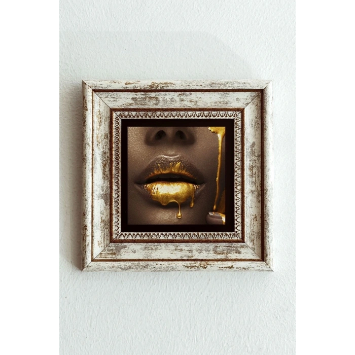 Afrikalı Kadın Çerçeveli Taş Tablo , Çerçeveli Taş Duvar Dekoru-enkcrcvtbl-00112 20 cm