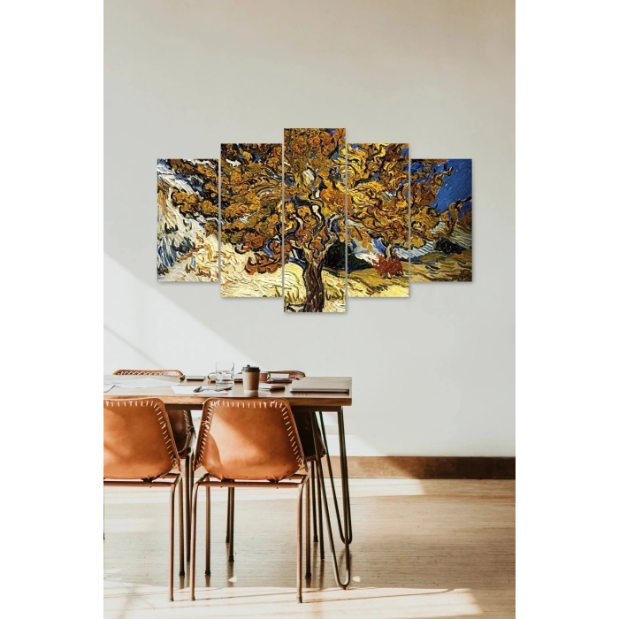 Ağaç 5 Parçalı Mdf Tablo 60 x 100