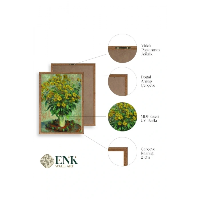 Ağaç Ahşap Çerçeveli Tablo 50 x 70