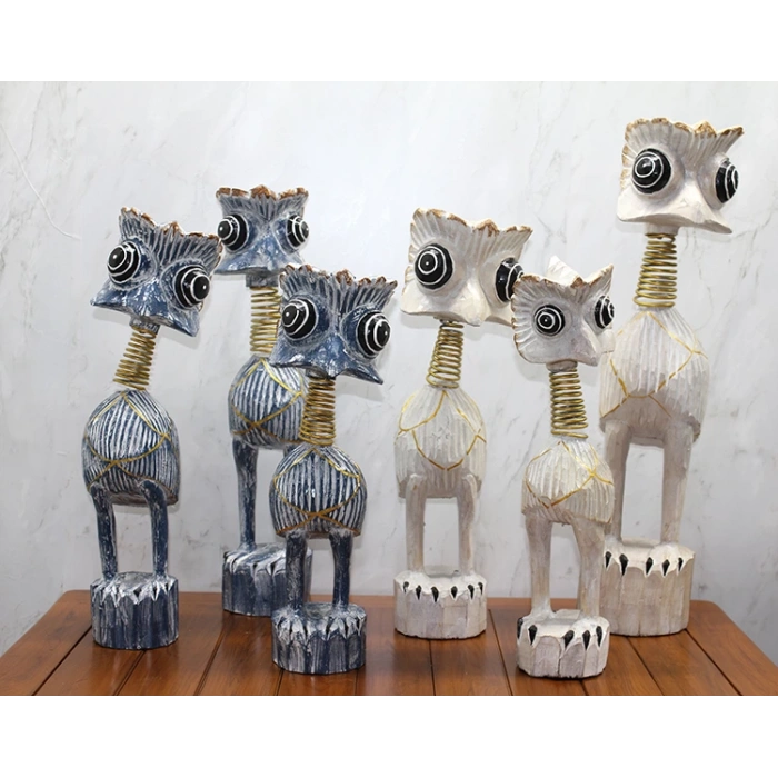 Wooden 3-Piece Ostrich Set 60 cm