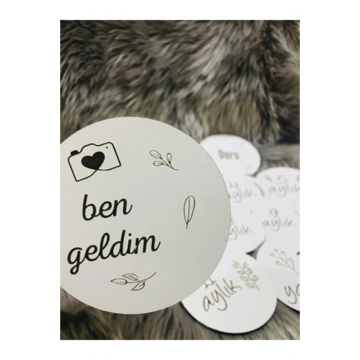 Ahşap Bebek Anı Kartı 15li