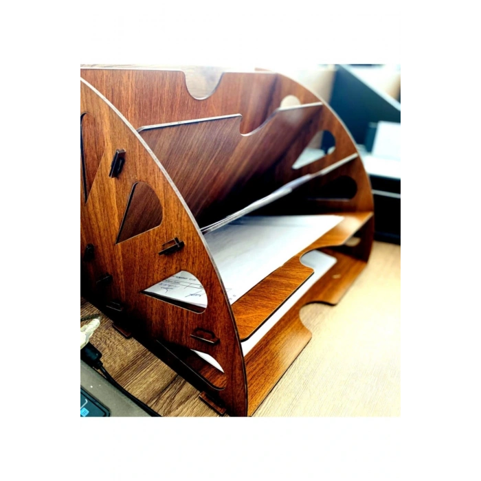 Ahşap Dekoratif Dosya Düzenleyici Masaüstü Toplayıcı 20 x 20