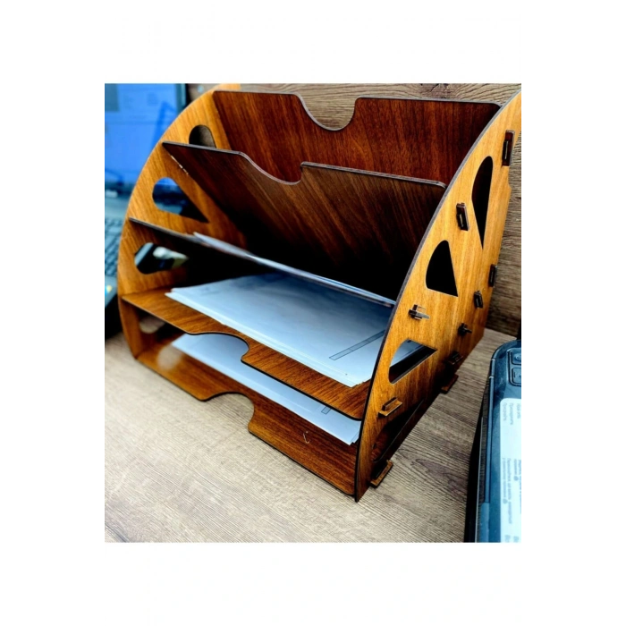 Ahşap Dekoratif Dosya Düzenleyici Masaüstü Toplayıcı 20 x 20