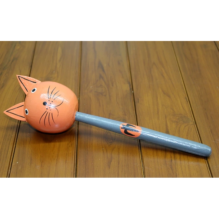 Wooden Cat Maracas Single Model 3