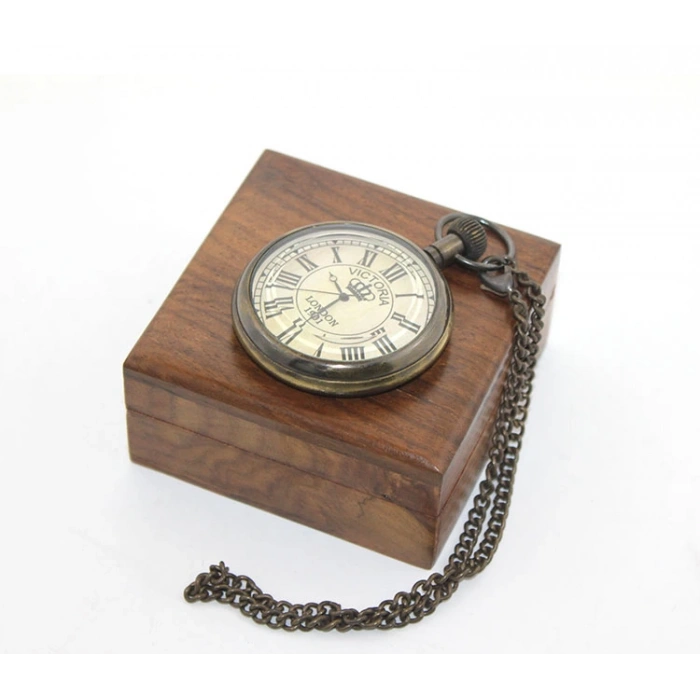 Wooden Box Brass Pendulum Clock Model 10