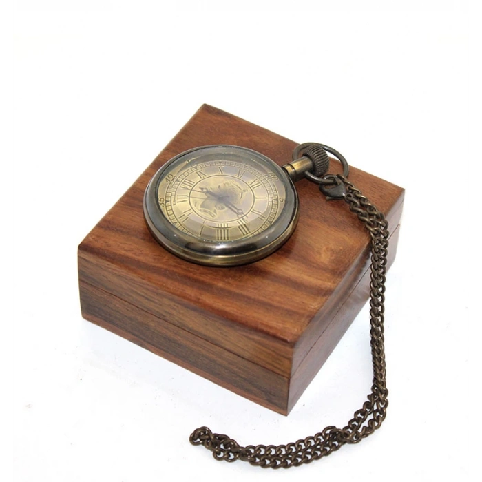 Wooden Box Brass Pendulum Clock Model 11