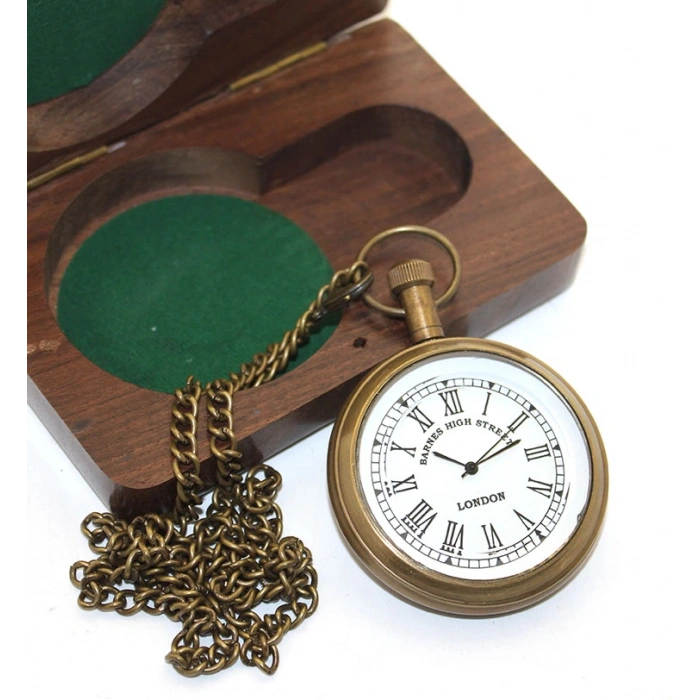 Wooden Box Brass Pendulum Clock Model 4