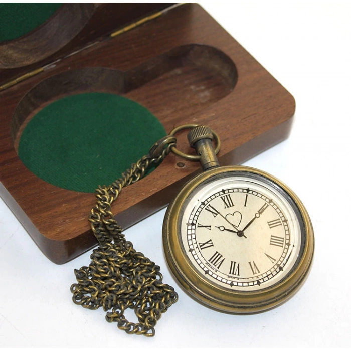 Wooden Box Brass Pendulum Clock Model 5