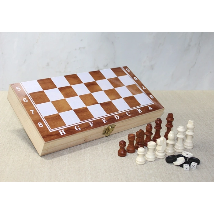 Wooden Boxed Chess Set Model 2