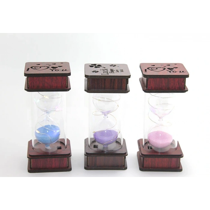 Wooden Led Hourglass Model 1