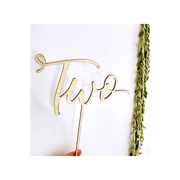 Ahşap Two Pasta Süsü