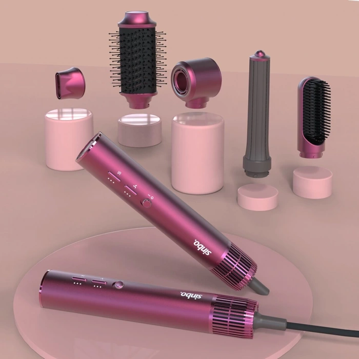 AİR BRUSH 5İN1=BUKLE-HACİMLE-DÜZLEŞTİR-2-FIRÇA SAÇ KURUTMA - ŞEKİL MAKİNESİ 1300W3-KDM.HIZ SICAKLIK SHD-1729 (5365)