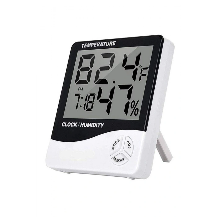 Akıllı Dijital Nem Sıcaklık Ölçer Termometre Masa Saati Fonksiyonel Ev Oda Ortam Dijital Sensörlü