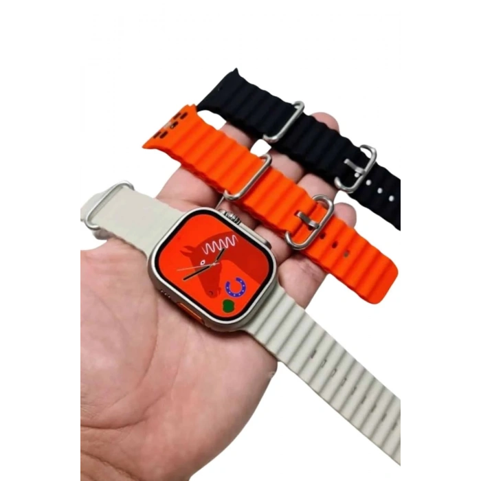 Akıllı Kol Saati 49 Mm Amoled Ekran 3 Kordonlu Model