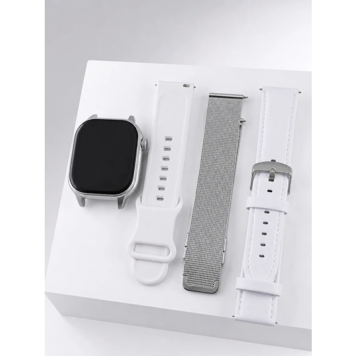 Akıllı Saat Bluetooth Arama 3 Kordonlu Değiştirilebilir