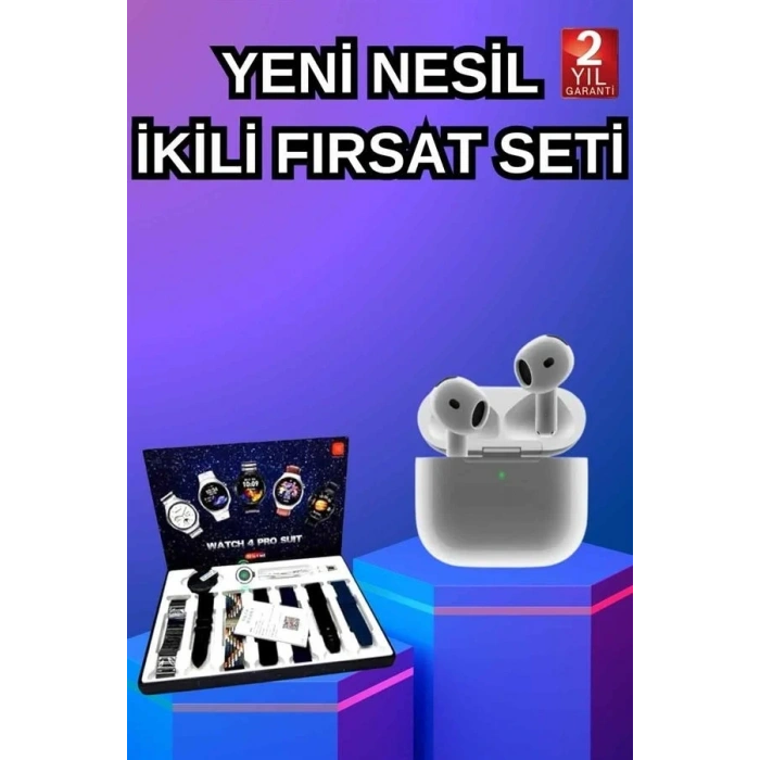 Akıllı Saat Ve Bluetooth Kulaklık Seti Amoled Ekran
