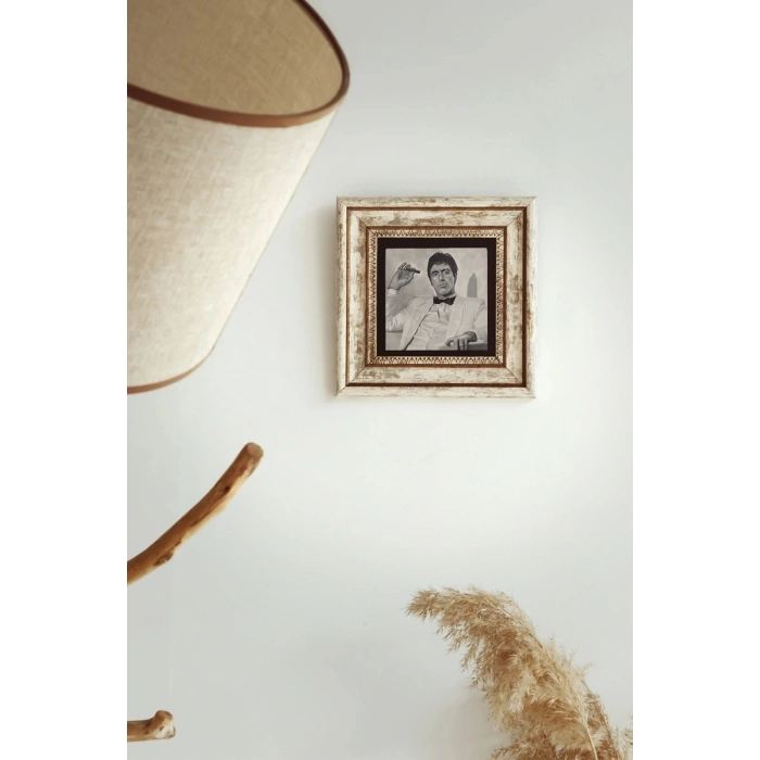 Al Pacino Çerçeveli Taş Tablo , Çerçeveli Taş Duvar Dekoru-enkcrcvtbl-00110 20 cm