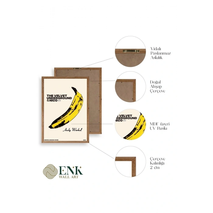 Andy Warhol Ahşap Çerçeveli Tablo 23 x 30