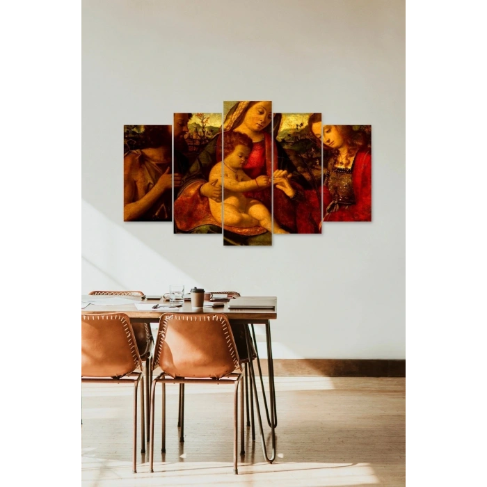 Anne ve Çocuk 5 Parçalı Mdf Tablo 60 x 100