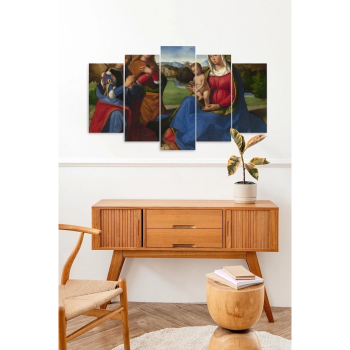 Anne ve Çocuk 5 Parçalı Mdf Tablo 60 x 100