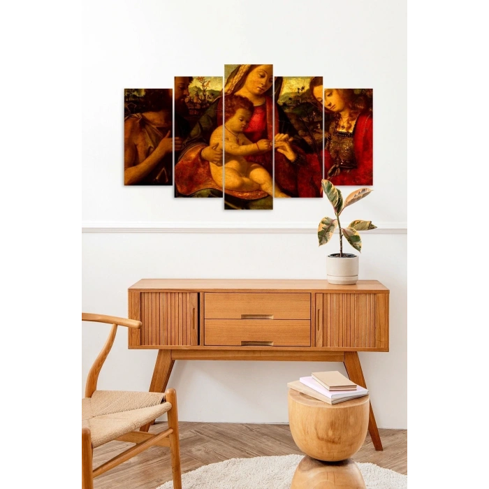 Anne ve Çocuk 5 Parçalı Mdf Tablo 60 x 100