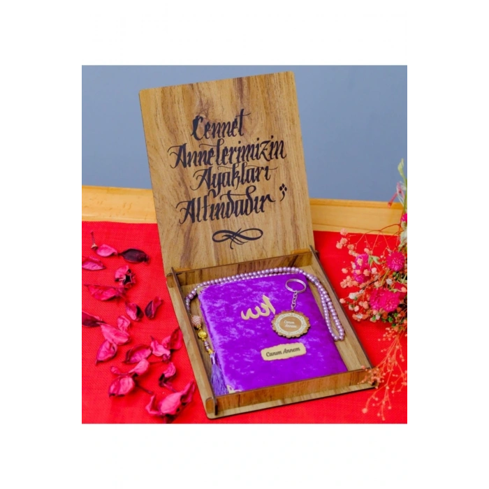Anneler Günü Hediyesi Mor Renk Yasini Şerif Seti
