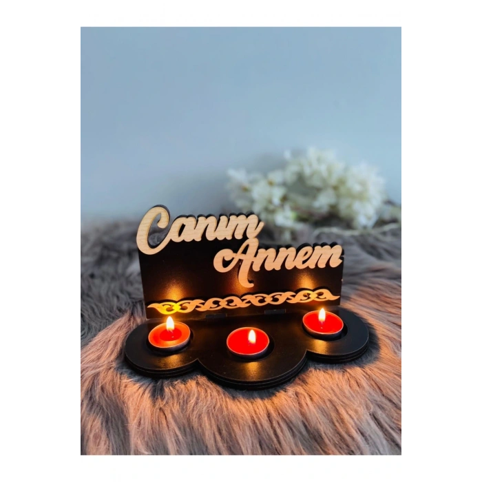 Anneler Gününe Özel 3lü Mumluk