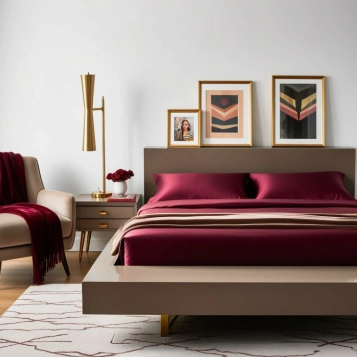 Antibakteriyel Terletmeyen İpek Saten Yastık Kılıfı 2li 50x70 Bordo