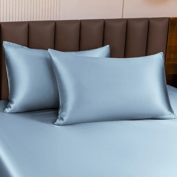 Antibakteriyel Terletmeyen İpek Saten Yastık Kılıfı 2li 50x70 Mavi