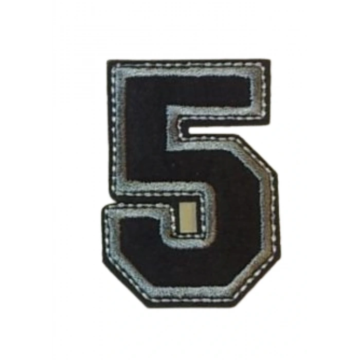 Aplike Ütü İle Yapışan 5  Rakamı  Arma 4x4 cm