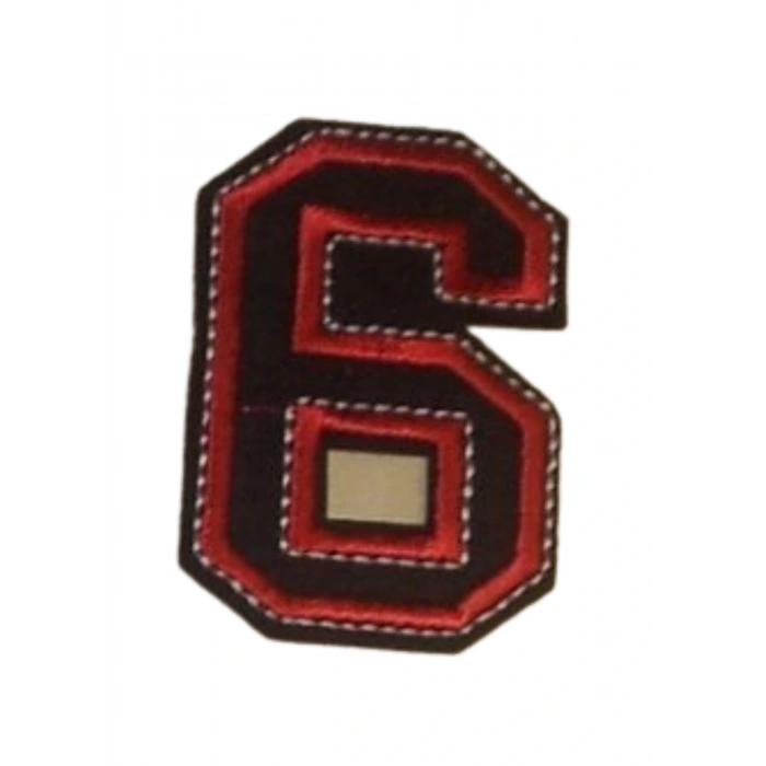 Aplike Ütü İle Yapışan 6  Rakamı  Arma 4x5 cm