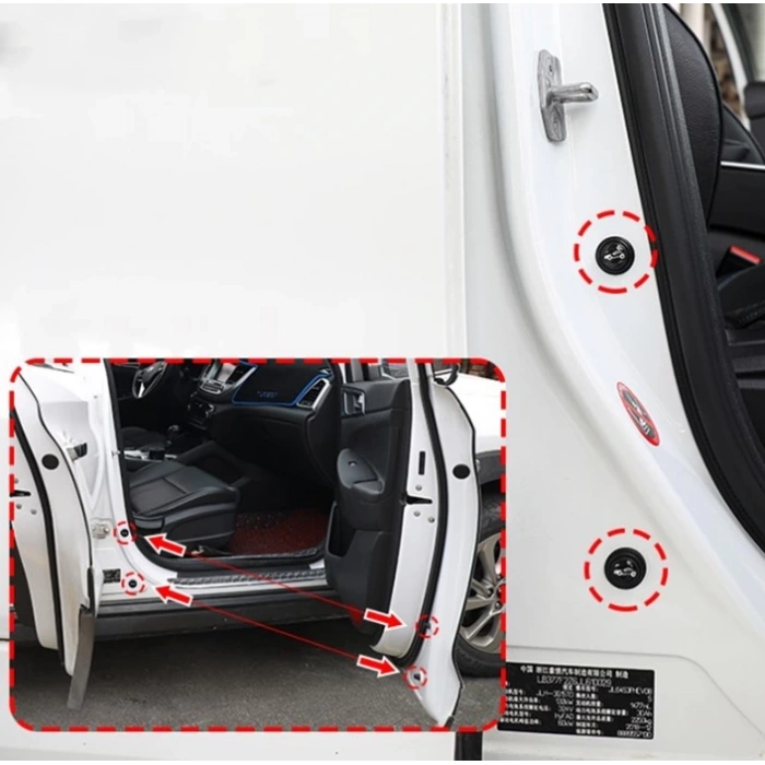 Araba Kapı Ses ve Darbe Emici Pad 10 Adet Siyah (5365)