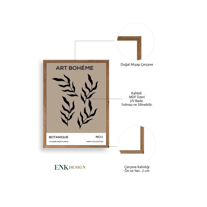 Art Boheme Ahşap Çerçeveli Tablo 50 x 70