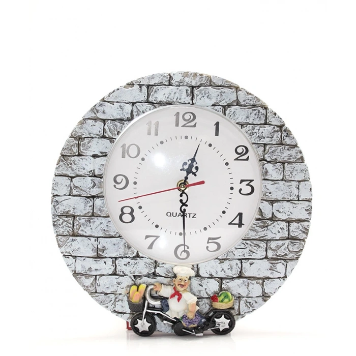 ساعة حائط بتصميم الطاهي من البوليستر موديل 1