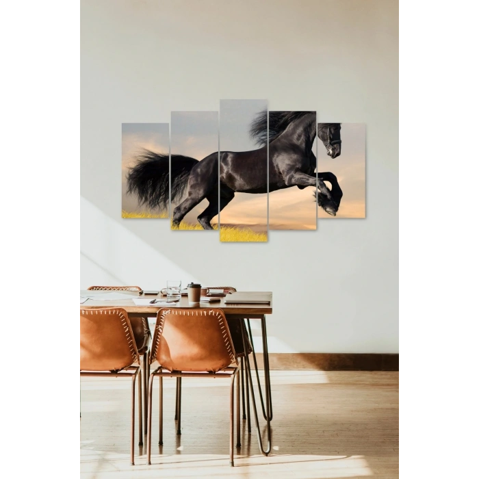 At Dörtnala 5 Parçalı Mdf Tablo 60 x 100