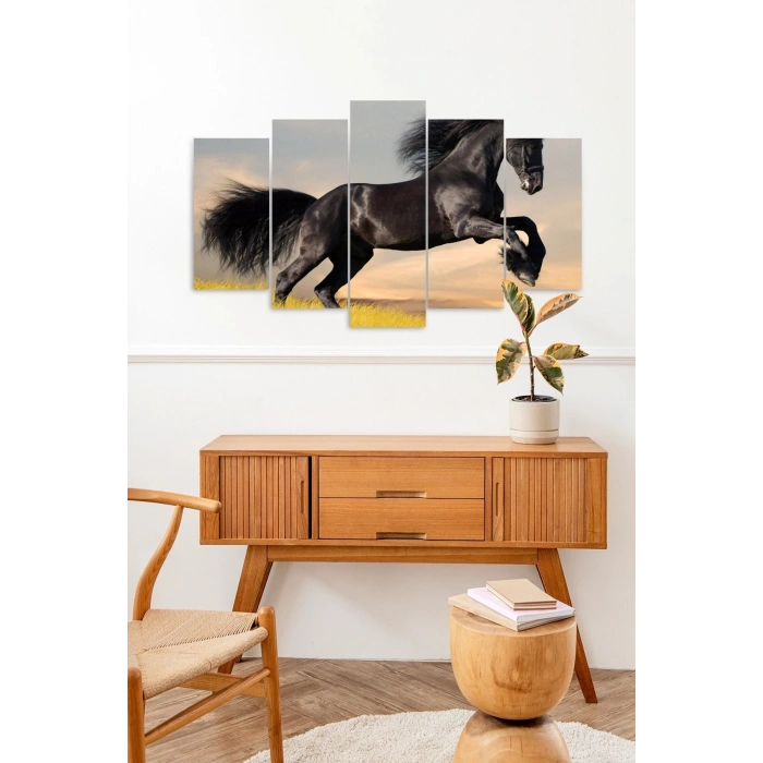 At Dörtnala 5 Parçalı Mdf Tablo 60 x 100